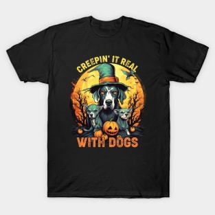 Creepin' It Real with Dog Witches T-Shirt